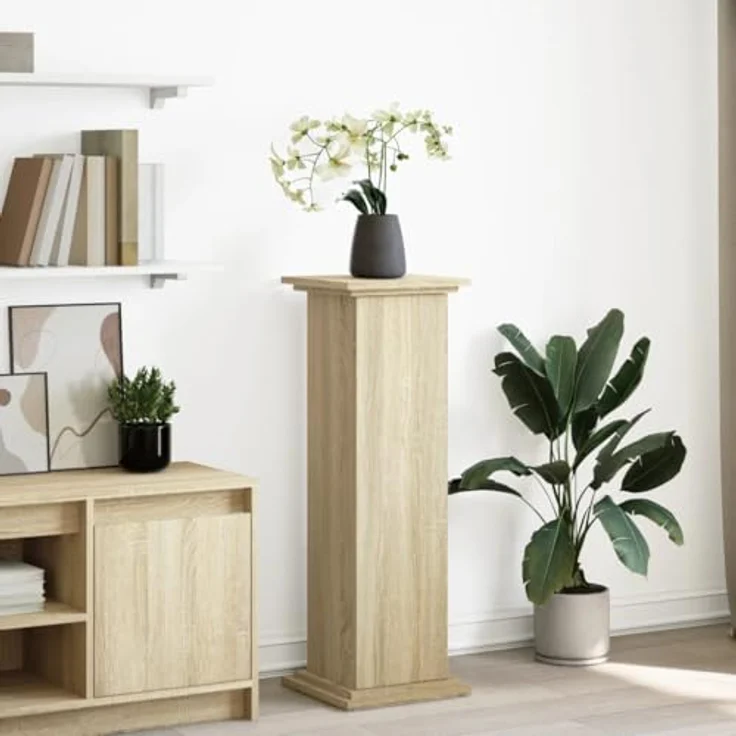 vidaXL Blumenständer mit Stauraum Sonoma Eiche 31x30x90 cm Spanplatte – Bild 3