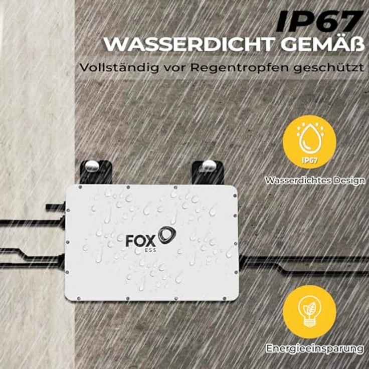 SUNNIVA Fox ESS Mikro-Wechselrichter M1-800-E, 800 W für Balkonkraftwerk, IP67 wetterfest, Plug-&-Play, 2 MPPT, Bluetooth & WiFi, inkl. 5 m Anschlusskabel – Bild 5