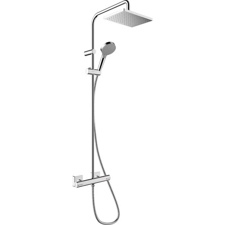 hansgrohe Duschsystem Vernis Shape 230, 1 Strahlart, Komplett-Set, 23cm, mit Thermostat - Preisvergleich – Bild 1