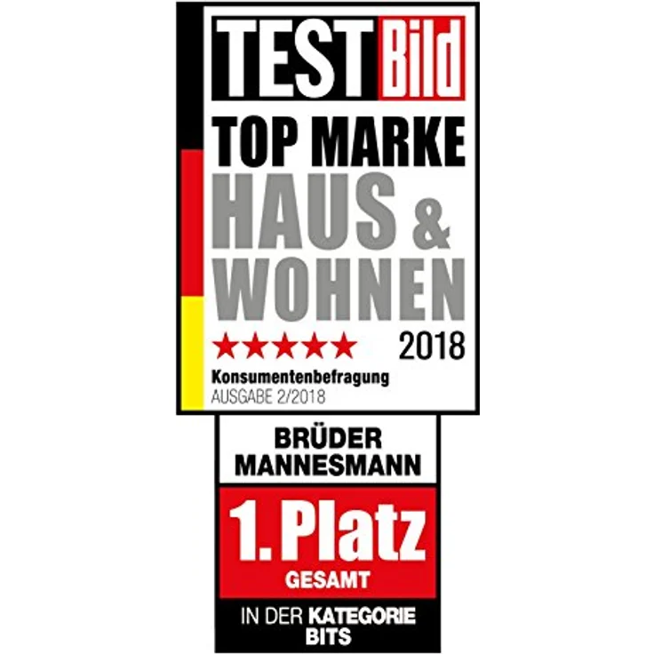 Brüder Mannesmann M29891 Bit-Set 38-teilig, mit 25mm Bitlängen, Umschaltknarre und magnetischem Bithalter, Chrom-Vanadium-Stahl – Bild 3