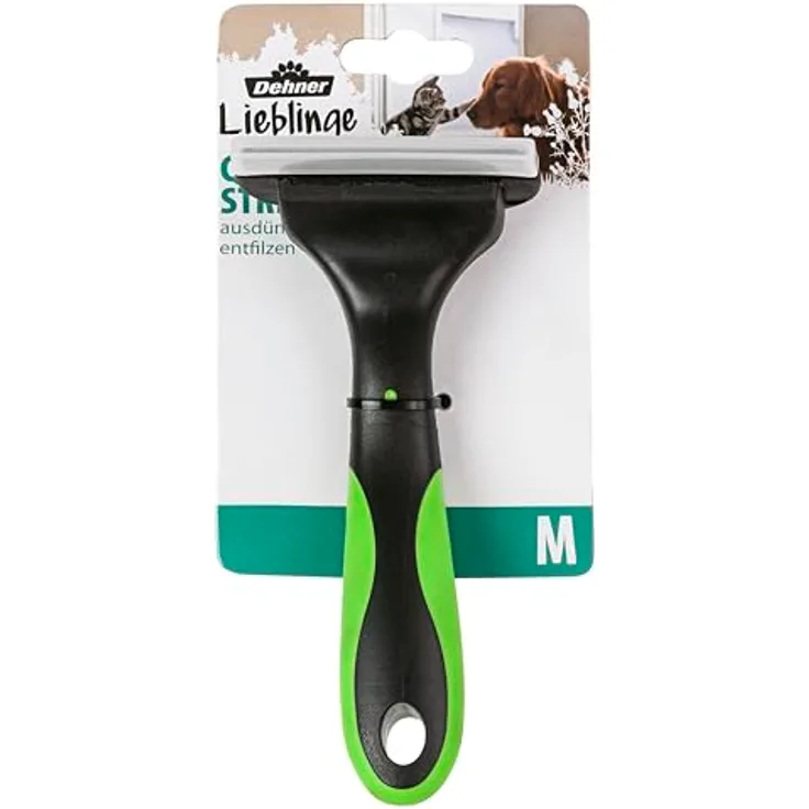 Dehner Hunde- und Katzenfellpflege, Carding-Striegel "M", zum Entfilzen und Ausdünnen, Kunststoff