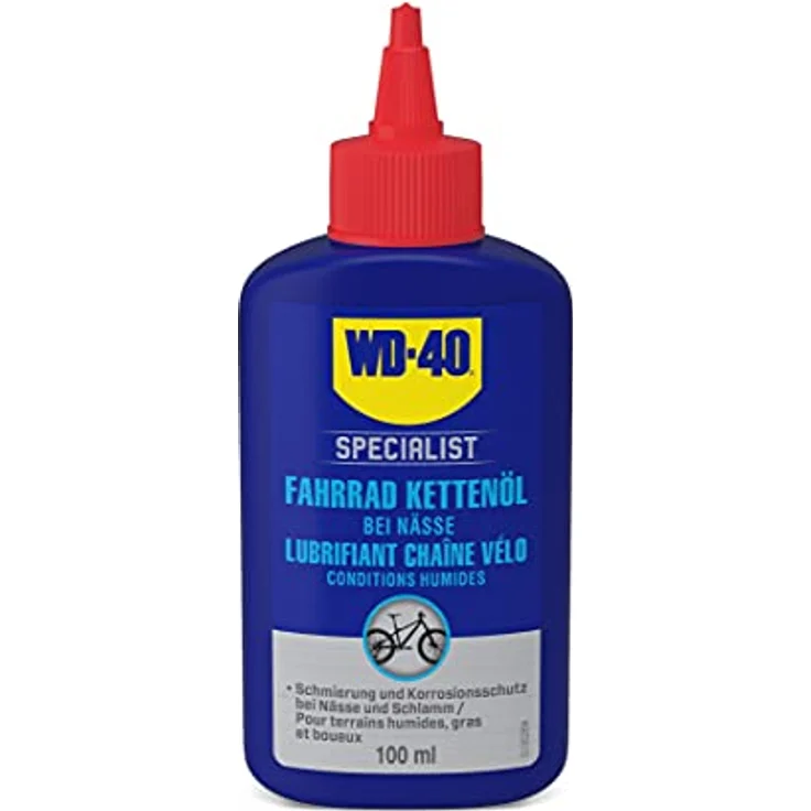 WD-40 Specialist Fahrrad Kettenöl bei Nässe 100ml, schmiert und schützt die Fahrradkette – Bild 1