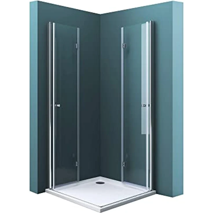 Mai & Mai Duschkabine Falttür 180°, Klarglas, 120x90x190cm, 6mm ESG-Sicherheitsglas mit NANO-Beschichtung – Bild 1