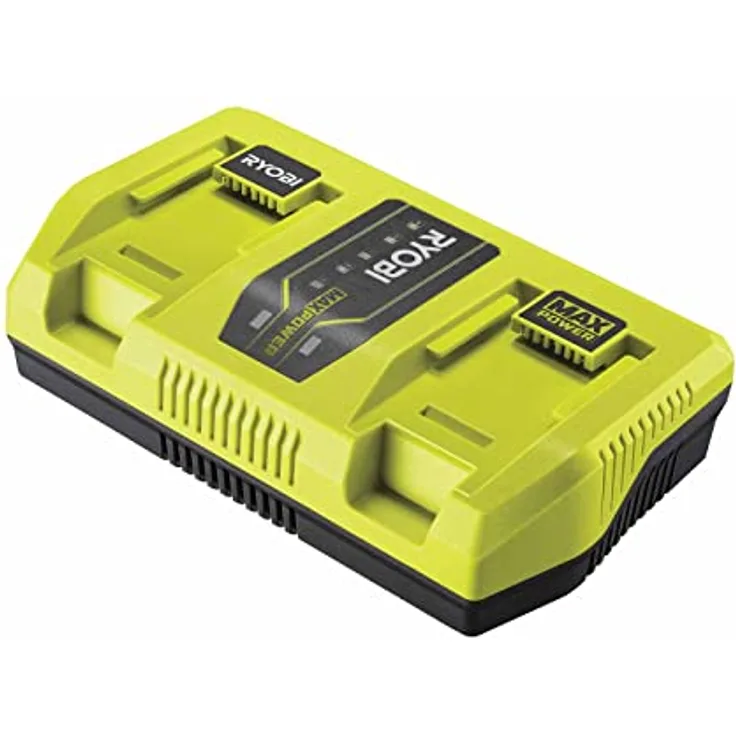 RYOBI Chargeur 36V 2 Ports 6,0 A MAXPOWER, Akku-Ladegerät mit LED-Anzeige und Tragegriff