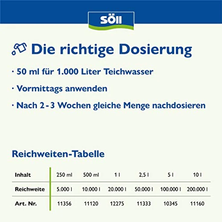 Söll Algenentferner 1 Liter Algosol für 20 Qbm Teichwasser – Bild 6