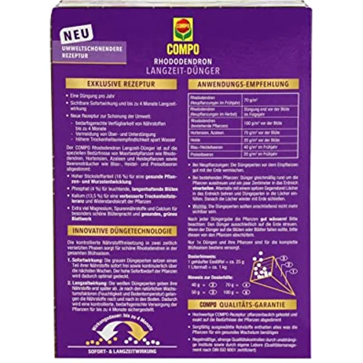 Compo Rhododendron Langzeit-Dünger neu, 850 g – Bild 9