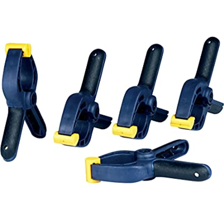 Rapid Federzwingen-Set, 5-teiliges Set mit gelben Spannbacken und Softgrip-Griffen für vielseitige Anwendungen – Bild 1