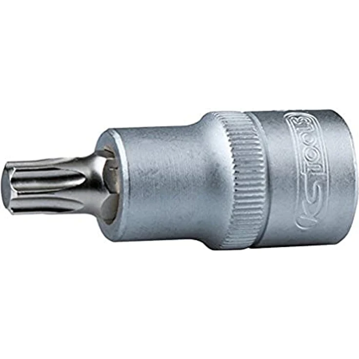 KS Tools Bohrer- und Bitset 3/4" Bit-Stecknuss Torx T60, vernickelter Chrom Vanadium Einsatz, matt satiniert, DIN 3120 / ISO 1174 – Bild 2