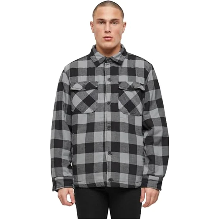 Brandit Anorak Herren Lumberjacket (1-St), klassischer Holzfäller-Look, Flanell Fütterung, blau – Bild 2