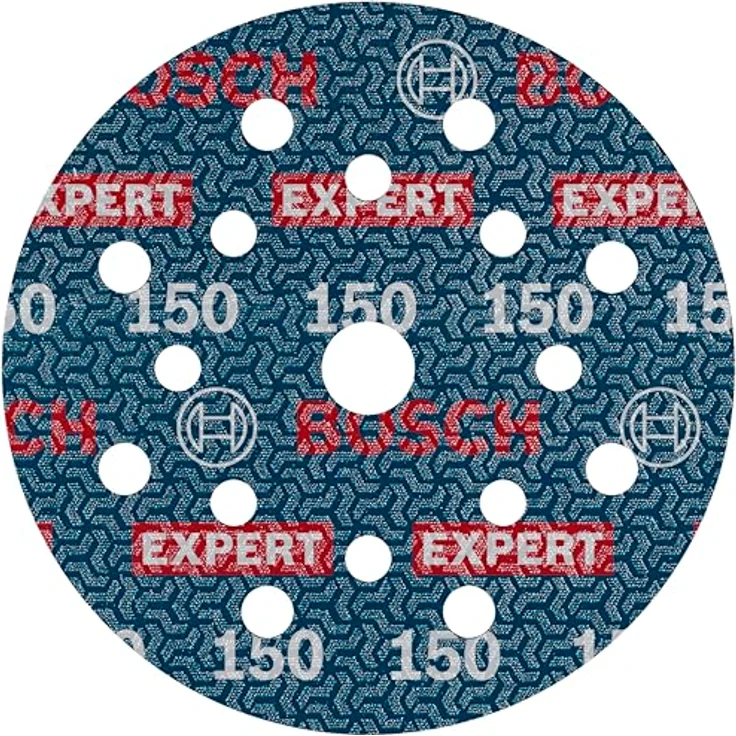 Bosch EXPERT O780 Folienschleifscheibe, 125 mm, Körnung 150, für Hartholz und Farbe auf Holz, Klettverschluss – Bild 1