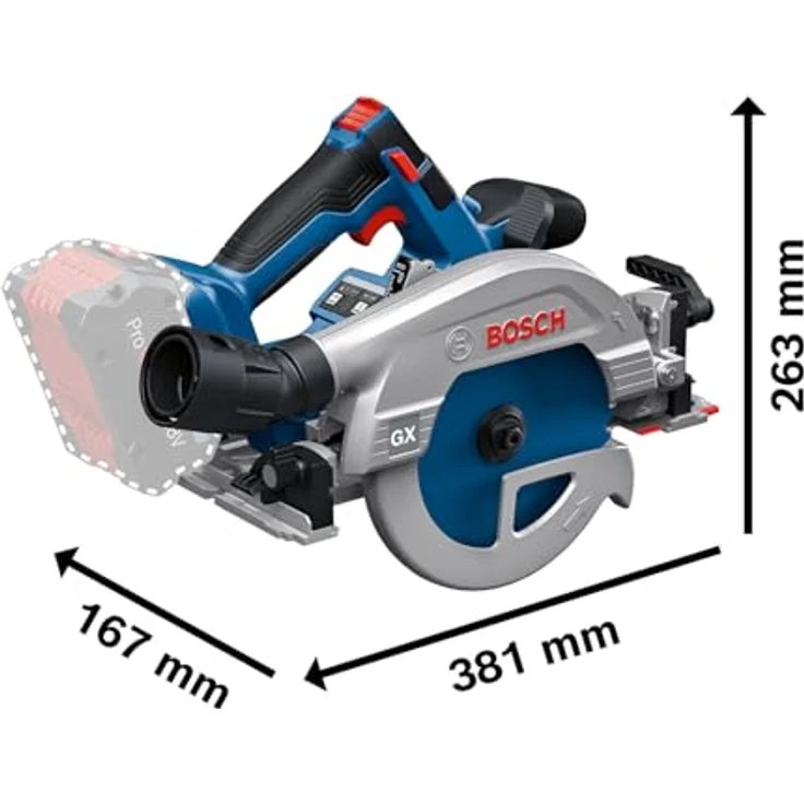 Bosch Professional 18V System Akku-Kreissäge GKS 18V-57-2 GX (mit Parallelanschlag, ohne Akku/Ladegerät) – Bild 5