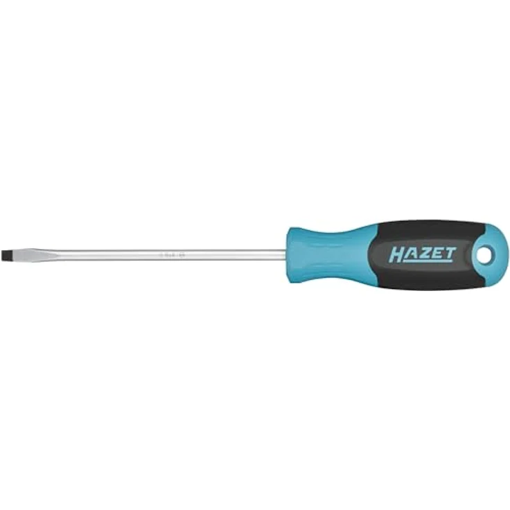 Hazet Schraubendreher 811-40, Schlitz Profil 0,8 x 4 mm mit rutschfestem 3-Komponenten-Griff und Schlagkappe – Bild 2