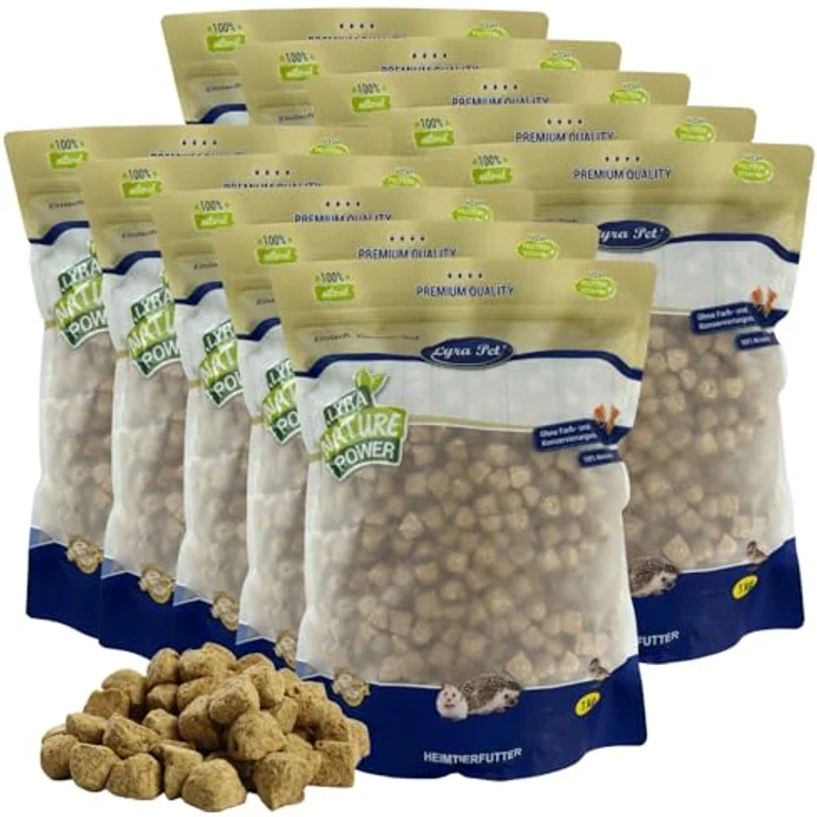 Lyra Pet® 10 kg Artemia Würfel, gefriergetrocknetes Futter aus Salinenkrebsen, reich an Proteinen (52%), Fetten & Ballaststoffen, natürliche Nahrung für Zierfische & Reptilien – Bild 1