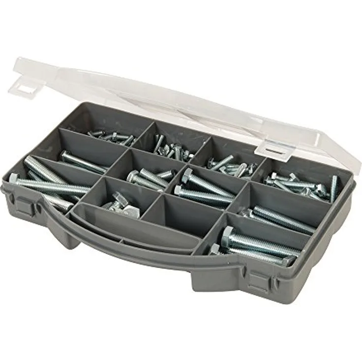Fixman 433317 Hochfeste Sechskantschrauben, Sortiment, Silver