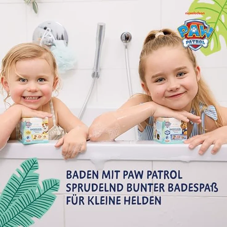 MABYEN PAW PATROL Kids Badekugel Set, Naturkosmetik mit 2x blauen Chase Badekugel (Blaubeerduft) & 2x gelben Rubble Badekugel (Tropical Duft), vegan und hautfreundlich – Bild 5