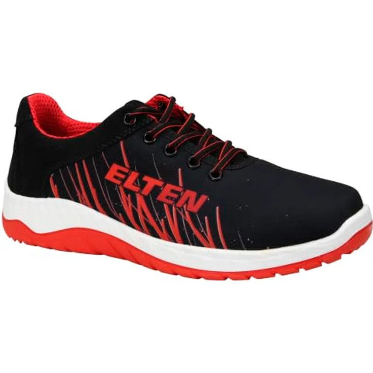 ELTEN LANA black-red Low ESD O1 Sicherheitsschuh, atmungsaktiv, gepolsterte Lasche, TPU/PU Sohle MAXXIMO – Bild 1
