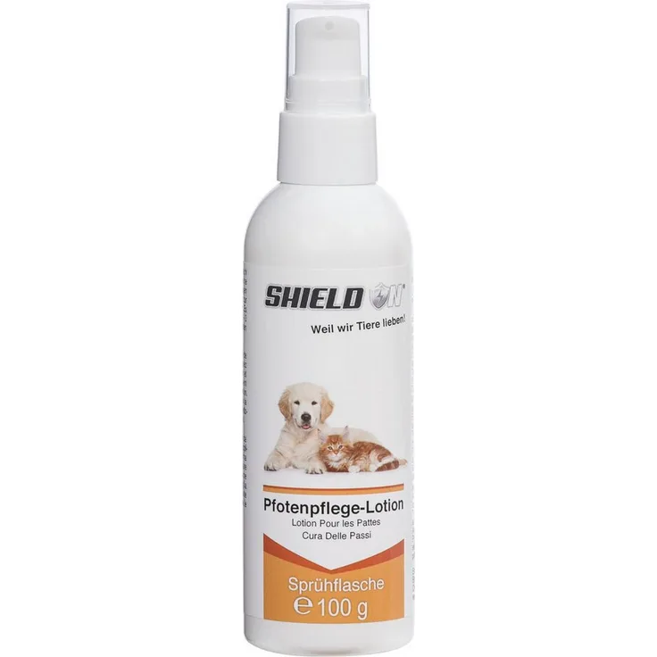 Shield On Pfotenpflege Lotion für Hunde und Katzen, pflegende 100 ml für sensible Pfotenpflege