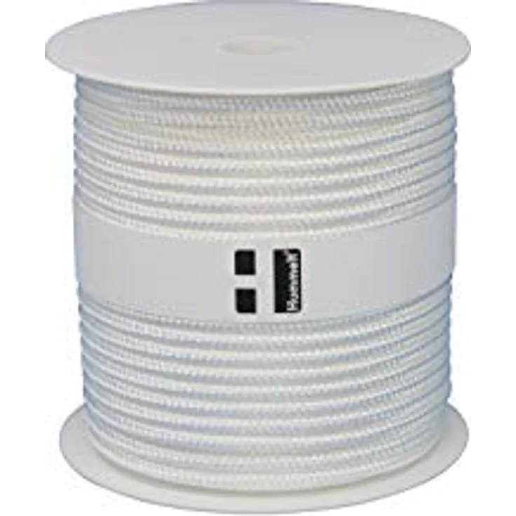 Hummelt® SilverLine-Rope Flechtleine Seil Polyesterseil 6mm 50m weiß auf Rolle