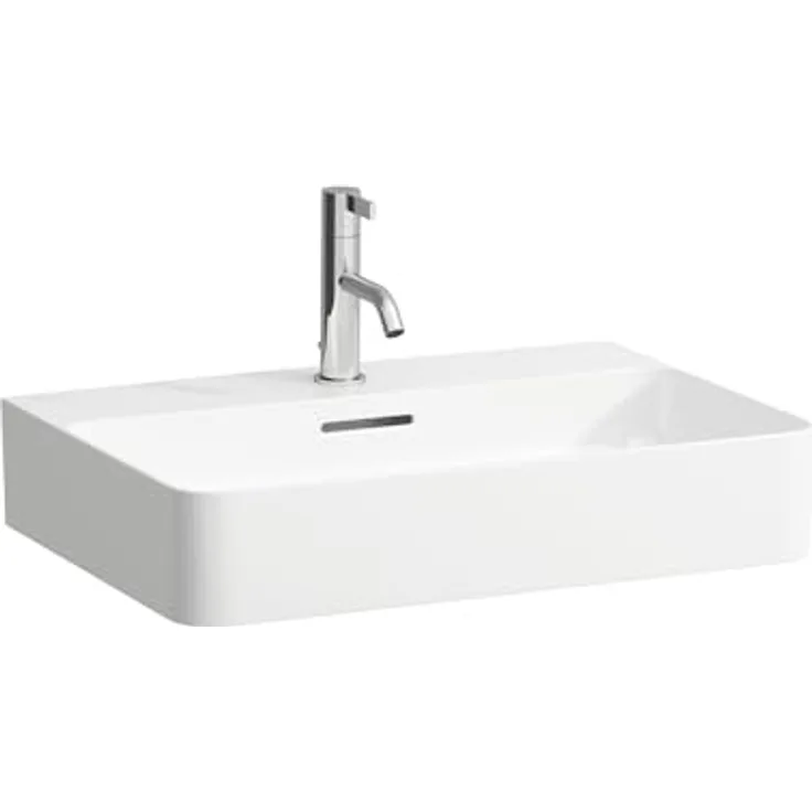 Laufen VAL Aufsatzwaschtisch, 600x420mm, 1 Hahnloch, ohne Überlauf, Schwarz Matt, Saphir-Keramik