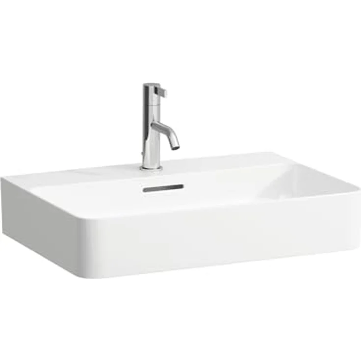 Laufen VAL Aufsatzwaschtisch, 600x420mm, 1 Hahnloch, ohne Überlauf, Schwarz Matt, Saphir-Keramik – Bild 1
