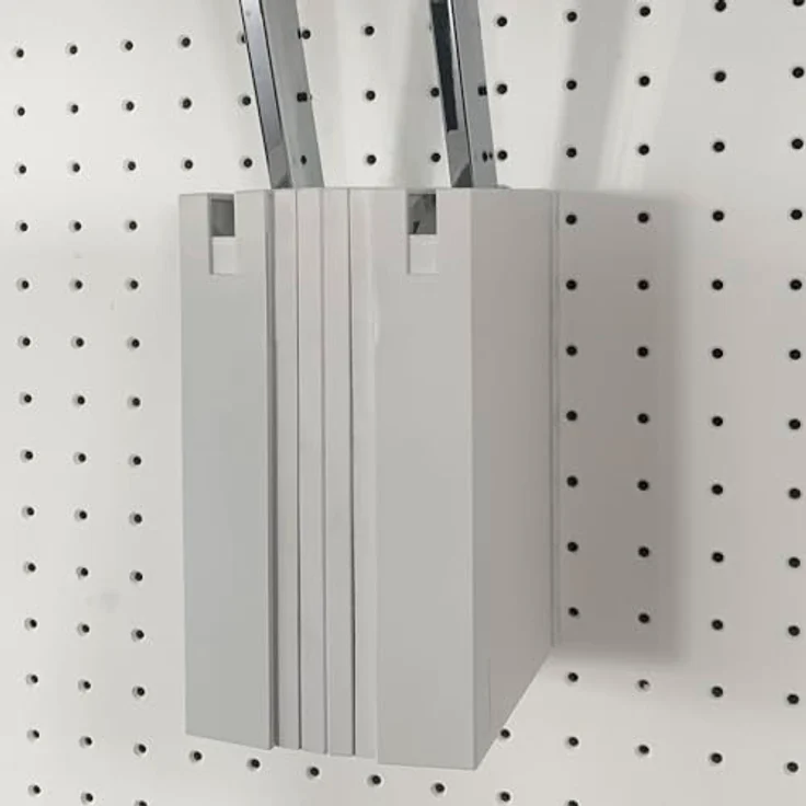 Servetto Wandhalterung für Kleiderlift T3, platzsparende Halterung aus weißem Kunststoff für begehbaren Kleiderschrank – Bild 5