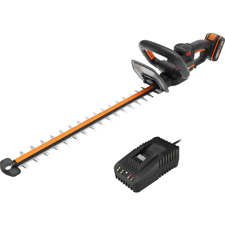 Worx Akku-Heckenschere 20 V Nitro WG263E, 20V / 2,0 Ah Akku, bürstenlos, 27 mm Schnittkapazität, Li-lon, grün