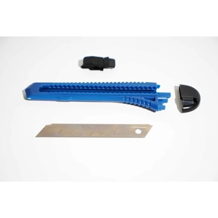 A.S. Création Cuttermesser, Abbrechmesser mit 18 mm Klinge, ergonomischer rutschfester Griff, blau/schwarz – Bild 5
