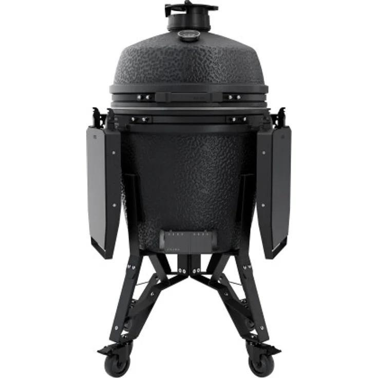 The Bastard BSTRD Pro Large Complete Keramikgrill Graphite mit Deckelthermometer für Pizza, Räuchern, Backen und Kochen