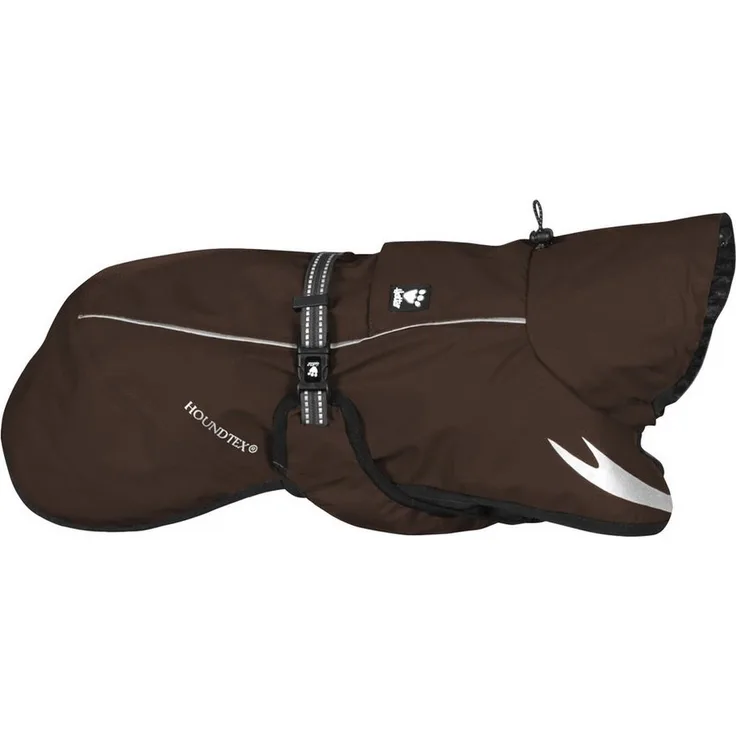 HURTTA Hunderegenmantel Torrent Regenjacke braun, Houndtex-Hülle, leichtes Netzfutter, 3M Reflektoren