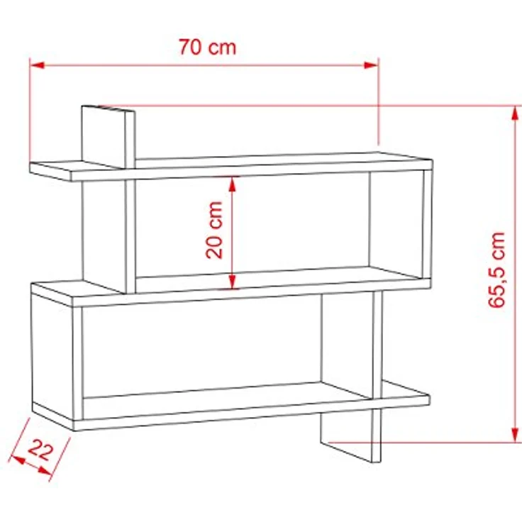 Best Decortie Wandregal Paralel weiß – Bild 2