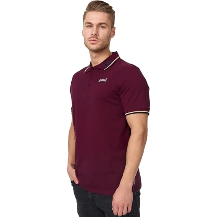 Lonsdale Poloshirt LION, Arbeitsshirt mit hochwertiger Baumwolle, gestreiften Bündchen und farblich abgesetzten Stickereien – Bild 2