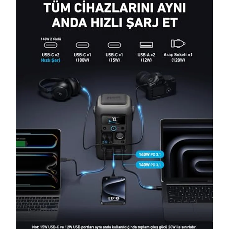 Anker SOLIX C300X DC Power Station mit PS60 Faltbare Solarpanel, effizienter Energievorrat – Bild 3