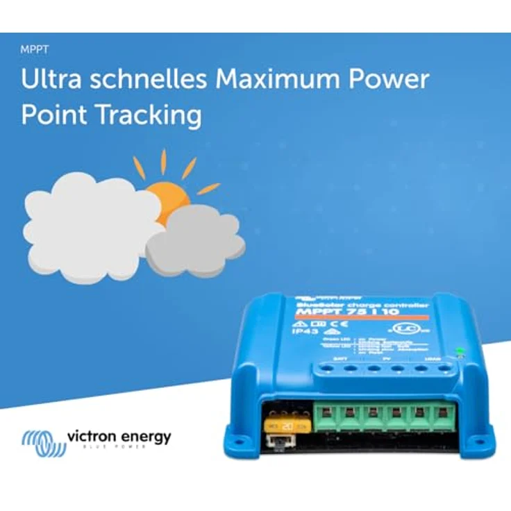 Victron Energy BlueSolar MPPT 75V 10 Amp 12/24-Volt Solar Laderegler, intelligentes MPPT-System mit Bluetooth-Funktion – Bild 5