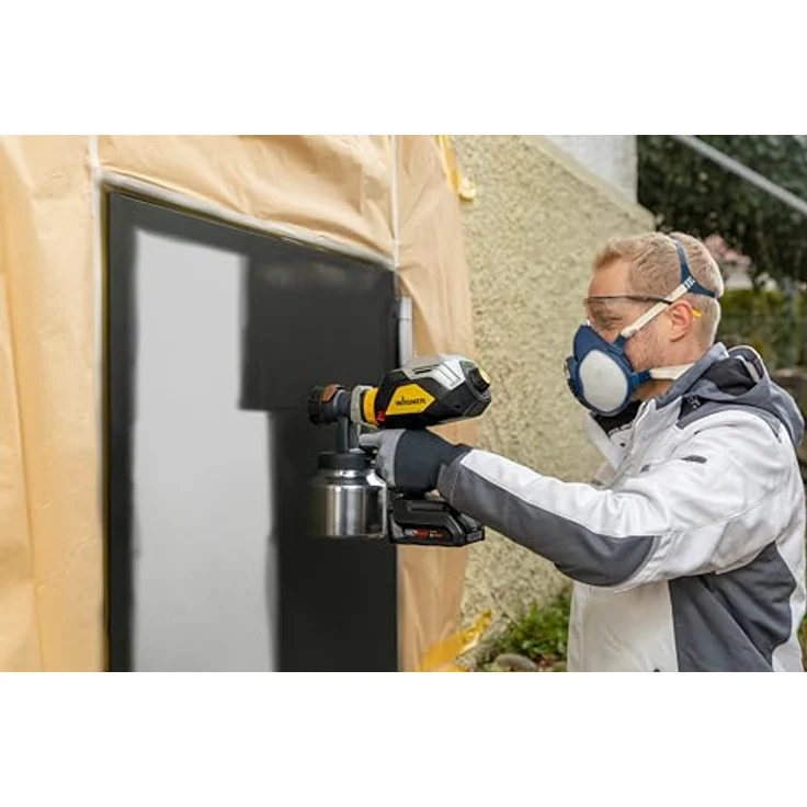 WAGNER FinishControl 4000 18V FineSpray Kit, mobiles XVLP Akku-Farbsprühsystem mit zwei 18V Akkus und komfortabler Handhabung – Bild 5