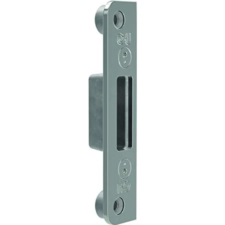 G-U 6-40032-AF-0-1 BKS Schließplatte Schließblech 13 mm verdeckt universal, für Automatikriegel automatisches Türschloss Stahl dekorsilber, Silber - G-U Schließplatte 13 mm für Automatikriegel, universal, Stahl dekorsilber