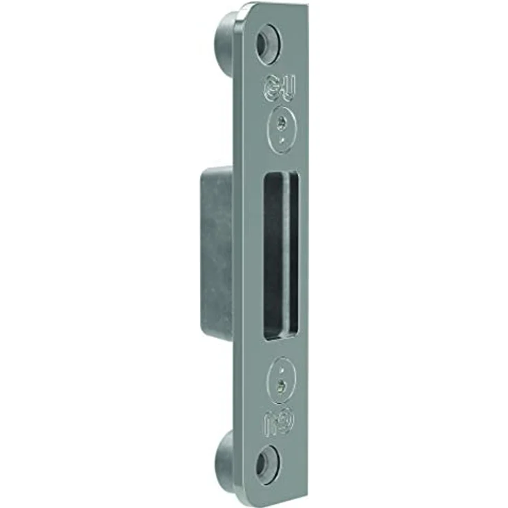 G-U 6-40032-AF-0-1 BKS Schließplatte Schließblech 13 mm verdeckt universal, für Automatikriegel automatisches Türschloss Stahl dekorsilber, Silber - G-U Schließplatte 13 mm für Automatikriegel, universal, Stahl dekorsilber – Bild 1