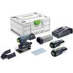Festool Akku-Rutscher RTSC 400 3,0 I-Plus (mit Akkupacks BP 18 Li 3,0, Schnellladegerät, Schleifschuh, Protector, Longlife-Staubfangbeutel), im Systainer