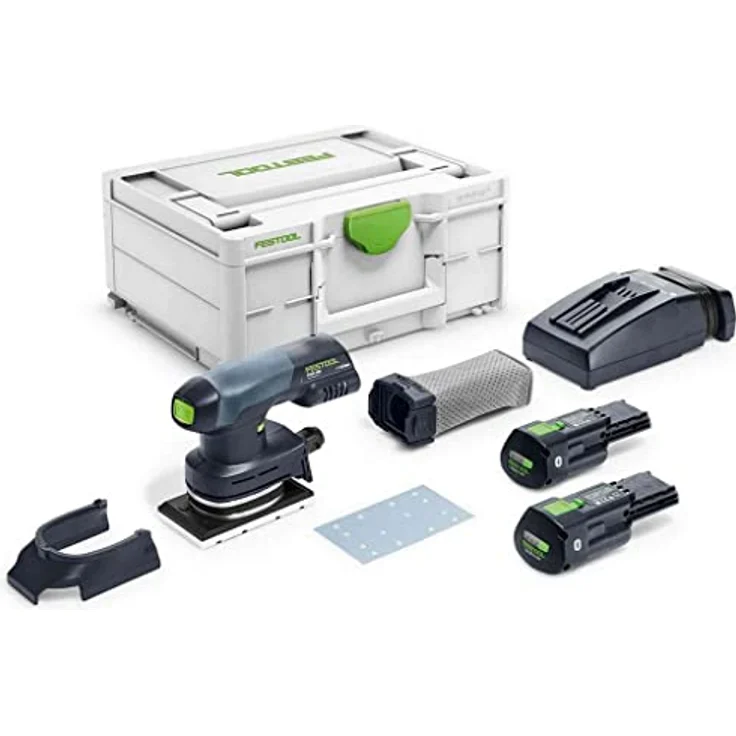 Festool Akku-Rutscher RTSC 400 3,0 I-Plus (mit Akkupacks BP 18 Li 3,0, Schnellladegerät, Schleifschuh, Protector, Longlife-Staubfangbeutel), im Systainer – Bild 1
