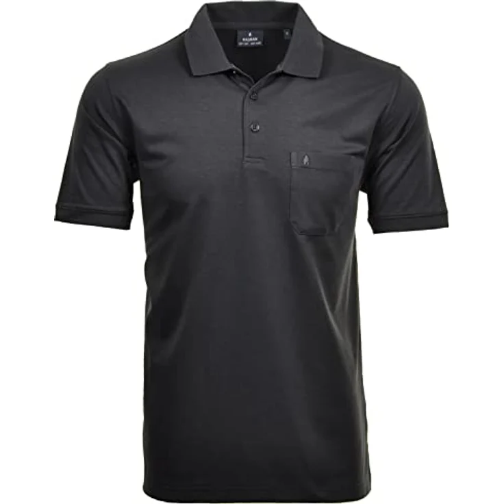 Ragman Herren-Poloshirt "Soft-Knit", Grau, mit kurzer Knopfleiste und Brusttasche, 3XL, pflegeleicht und knitterarm – Bild 1