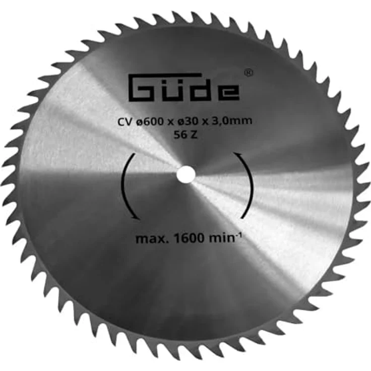 Güde Brennholzsägeblatt CV 600x30x56Z, 56 Zähne für Wippsägen und Kreissägen – Bild 1