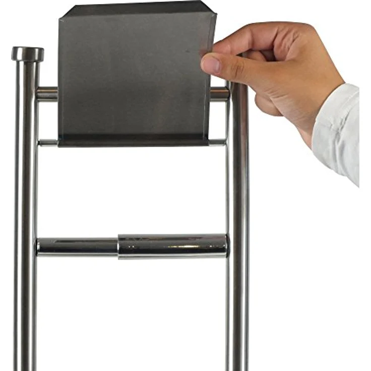 Kela 22492, WC-Bürstenbehälter und Papierhalterung, Toilettengarnitur, Edelstahl, Swing, 77,5cm, Silber Matt – Bild 3
