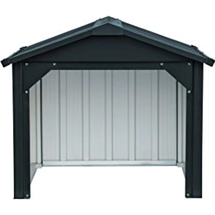 Duramax Garage für Rasenmäherroboter aus Metall, geschlossen, schützt Rasenmäher und Batterieladestationen, hergestellt aus feuerverzinktem Stahl, UV-beständig Carport für Rasenmäherroboter – Bild 4