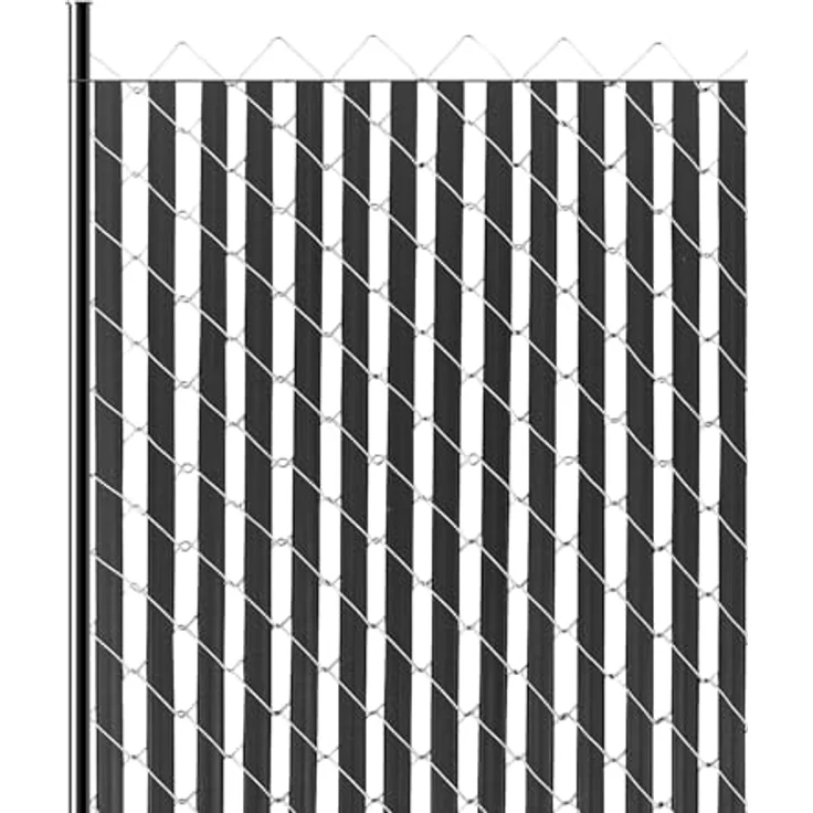 VEVOR Sichtschutzlamellen, 1740 mm doppelwandige vertikale Lamellen mit verriegelbarem Boden aus HDPE, schwarz für Garten, Bauernhof, Sportplatz – Bild 1