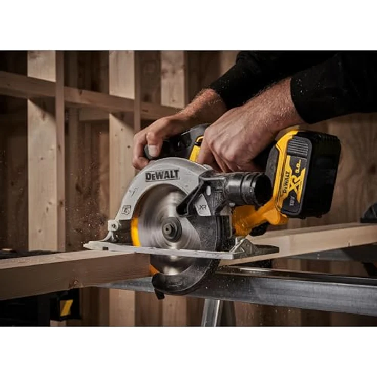 DeWALT Akku-Handkreissäge DCS565NT, Air-Lock, Sägeblatt- 165mm, einsetzbar mit Führungsschiene, 18VDeWALT 18V – Bild 6