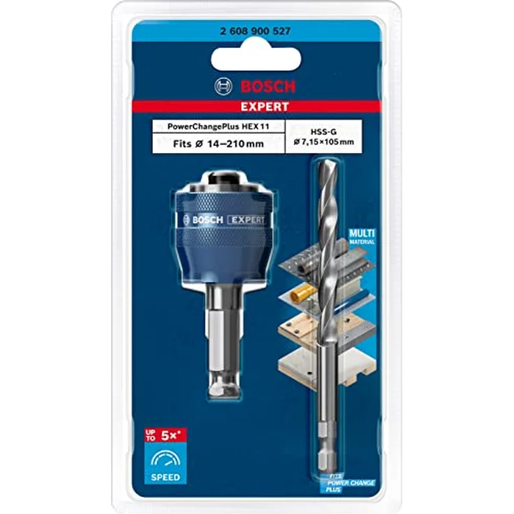 Bosch EXPERT Power Change Plus Lochsäge-Systemadapter mit HSS-G-Bohrer, 7,15 mm, 2-tlg. Set für Metall und Kunststoff – Bild 2