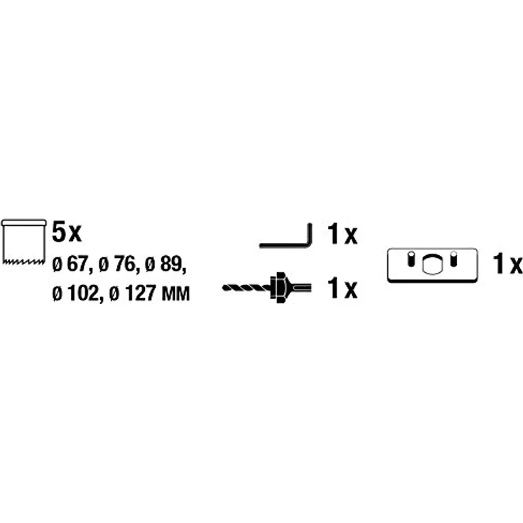 kwb Lochsäge-Set, 8-teilig, Durchmesser-Größe von 68 mm bis 127 mm inkl. HSS Zentrierbohrer im praktisch stabilem Kunststoffkoffer - Preisvergleich – Bild 4