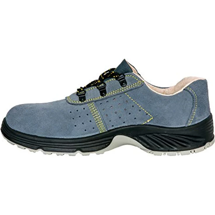Urgent Arbeitsschuhe Sicherheitsschuhe Halbschuh Schutzschuhe Stahlkappe S1 Arbeitsschuh, Wildleder, Polyurethan Sohle, Schwarz – Bild 7