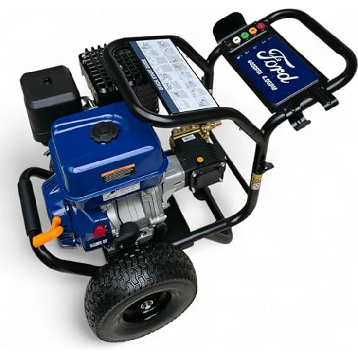 DeTec Hochdruckreiniger Ford Benzin 13PS, Flächenreiniger 420cm³, max. Druck 303 bar, max. Fördermenge 906 l/h, Annovi Reverberi RSV-4G40 Triplex Keramikpumpe – Bild 7