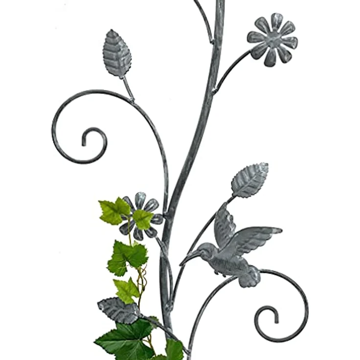 DanDiBo Rankhilfe mit Blumen Rankgitter aus Metall H-110 cm Kletterhilfe 96014 Ranke für Kletterpflanzen Vintage – Bild 5