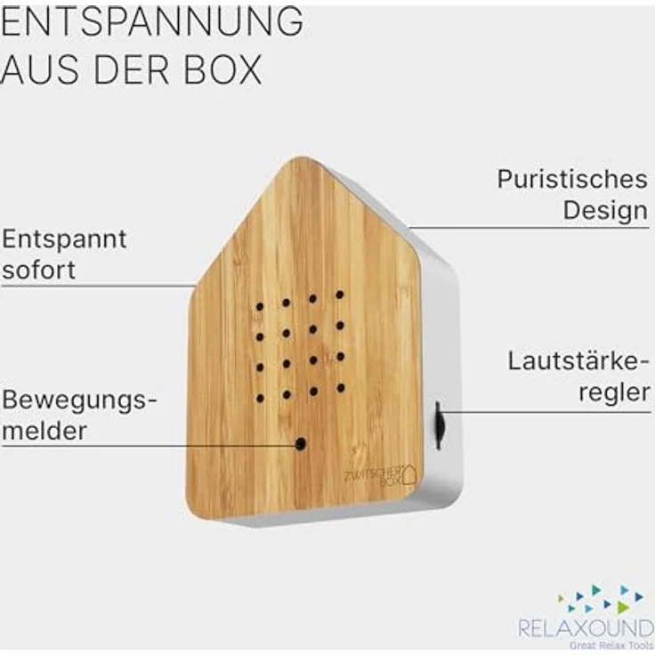 Relaxound Zwitscherbox Wood Bambus weiss – Bild 4